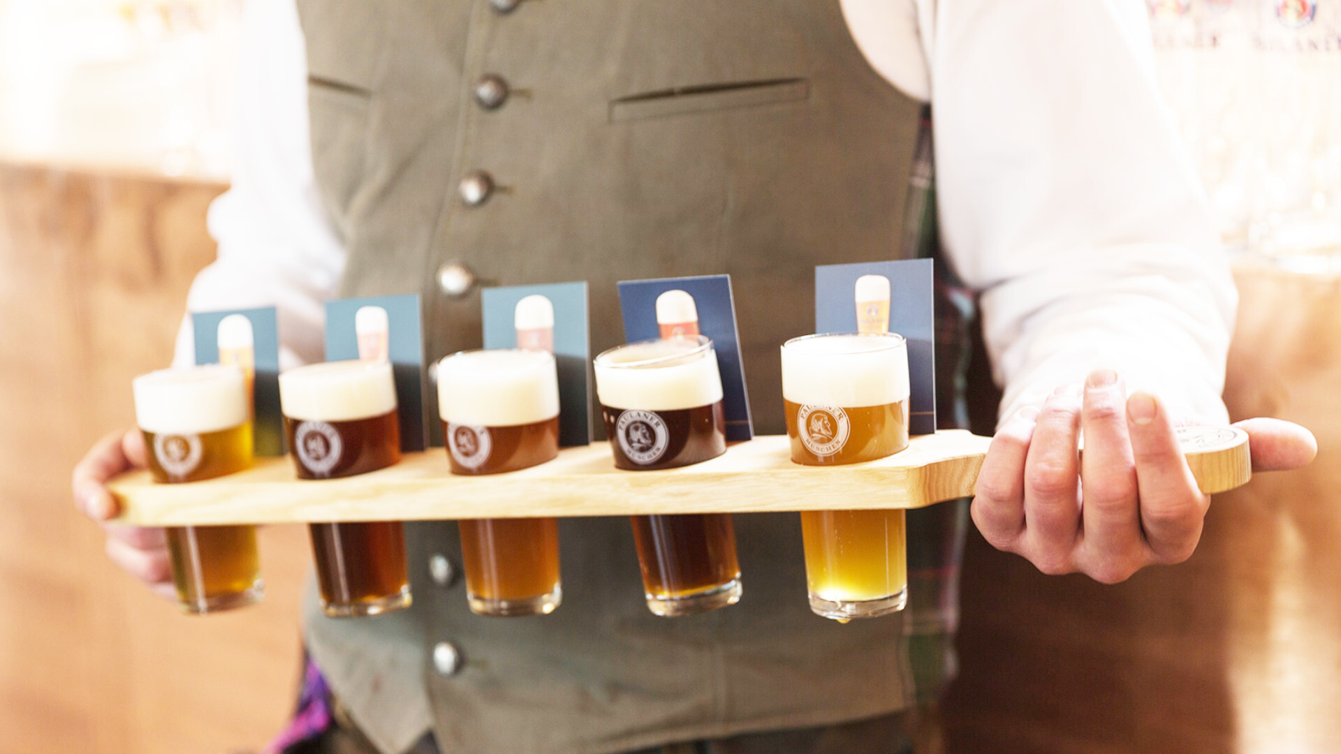 Exklusive Biersorten im Biergarten:...